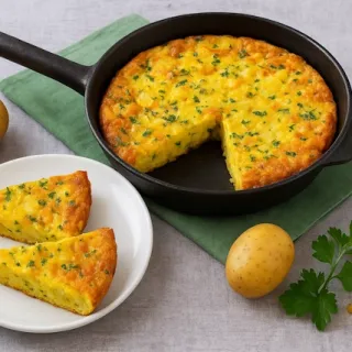 Фриттата с картофелем и сыром - вкусный итальянский завтрак за 30 минут